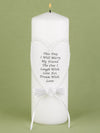 Hortense B. Hewitt Wedding Accessories 9-Inch Pillar and 2 10-Inch Tapers Unity Candles, Set of 3, This Day I Will Marry My Friend