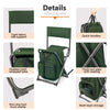 PORTAL Backpack Cooler Chair Fishing Chairs with Backrest Folding Camping Stool Compact for Outdoors Hiking Hunting Travel, Supports 225 lbs Capacity