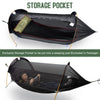 Night Cat 3 in 1 Hammock Tent with Storage Pocket for Sleeping Pad(Exclude) with Bug Net and Rainfly 1 Person Backpacking Camp Tent Waterproof Lightweight 440lbs