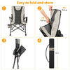 REALEAD Adjustable Oversized Folding Chair High Back Camp Chair Beach Chair Heavy Duty Portable Camping and Lounge Travel Outdoor Seat with Cup Holder,Heavy Duty Supports 400 lbs