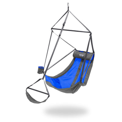 ENO Lounger Hanging Chair - Portable Outdoor Hiking, Backpacking, Beach, Camping, and Festival Hammock Chair - Royal/Charcoal