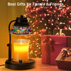 STROLITE Candle Warmer Lamp, Electric Candle Warmer with Timer, Adjustable Height Dimmable Candle Light with 2 * 50W Bulbs, Compatible with Various Candles, Gifts for Mom Home Decor (Black)