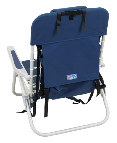 Rio Beach Lace-Up Suspension Folding Beach Chair, Blue