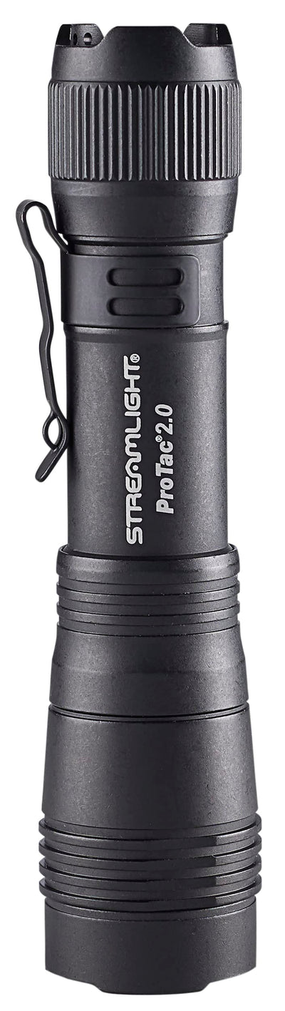 Streamlight 89000 ProTac 2.0 2000-Lumen Rechargeable Tactical Flashlight with USB C Cable, and Holster, Box, Black