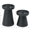 Main + Mesa Stoneware Pillar & Taper Candle Holders, Set of 2