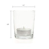 Hosley's Set of 72 Crystal Clear Votive/Tea Light Glass Candle Holders. Bulk Buy. Ideal for Parties, Wedding, Special Events, Aromatherapy and Everyday Use. Tealights O2