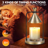 Candle Warmer Lamp with Timer, Electric Candle Warmer Wax Melts Dimmable Lamp Home Decor Compatible with Small & Large Candle Gift for Mom, 2 Bulbs Included (Bronze)