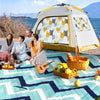 AHIGCA Outdoor Sandproof Waterproof Picnic Blanket, Extra Large 80" x 80" Foldable Machine Washable Mat for Indoor Crawling Blanket, Park, Travel, Camping, Beach Blanket