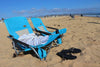 Nice C Adults Low Beach Chair, Sling, Folding, Portable, Concert, Kids, Boat, Sand Chair with Cup Holder & Carry Bag (2 Pack of Blue)