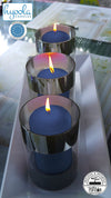 Hyoola Midnight Blue Pillar Candles 3x6 Inch - 6 Pack Unscented Pillar Candles - European Made