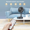zoolb 7200mAh Battery Operated Fan, Portable Foldaway Fan, Oscillating Fan with Remote Control, Height Adjustment Standing Fan, 4 Speeds USB Desk Fan for Travel, Camping, RV, Desk, Home, Outdoor