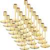 Candle Holders Set Matte Candlesticks Holders Decorative Taper Candle Holders Modern Metal Candelabras for Wedding Dinning Anniversary Home Xmas Party Decor Table Centerpiece (Gold, 24 Pcs)