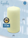 HYOOLA Ivory Pillar Candles 3x6 Inch - Unscented Pillar Candles - 6-Pack - European Made