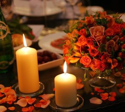 PAPSTAR 2x4 Unscented Ivory Pillar Candles Set of 8 | Premium European Made 16h Burning Time | Dripless, Smokeless Candle, for Wedding, Party, and Spa Bulk Candles