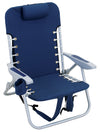 Rio Beach Lace-Up Suspension Folding Beach Chair, Blue