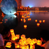 Diagtree 20 Pack Square Chinese Lanterns Wishing, Praying, Floating, River Paper Candle Light, Floating Lanterns for Lake or River, Floating Water Lanterns, Lanterns Floating 5.9"*5.9"*5.9"