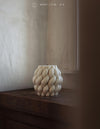 LAWA Knot Ball Candle - Large Beautiful Handmade Pillar Scented Soy Wax Candle Elegant Bubble Aesthetic Candle Housewarming Gift Home Room Shelf Decor Idea White