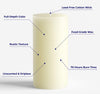 Melt Candle Pillar Candles - Unscented Candles for Home, Church, Weddings, & More - 3" x 6", Ivory