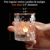 NITIME Clear Votive Candle Holders Set of 24, Tealight Candle Holder for Wedding Table Decor, Glass Candle Holder for Brithday Party, Table Centerpiece and Home Decor