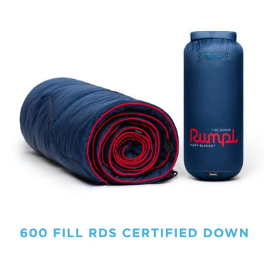 80" x 84" 2 Person Outdoor Down Camping Blanket for Traveling, Picnics orBeach Trips, Deepwater Blue Color