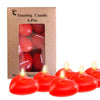 24 PCS Red Floating Candles, Unscented Dripless Wax Discs Heart Shape Floating Candles Mini Candle Floating Discs for Centerpieces, Cylinder Vases, Weddings, Party, Home Decor