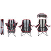 Kelsyus Original Foldable Canopy Chair for Camping, Tailgates, and Outdoor Events, Grey/Red