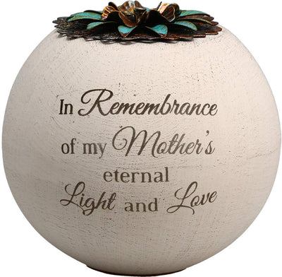 Pavilion Gift Company 19091 Mother's Love Terra Cotta Candle Holder, 4-Inch, White