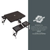 ONIVA - a Picnic Time brand - Folding Picnic Table - Camping Table - Outdoor Table with Umbrella Hole, (Black), 36.2" x 18" x 5.5"