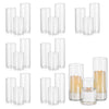 Glasseam Hurricane Pillar Candle Holder Bulk 24, Clear Candle Holders for Pillar Candles, Glass Cylinders for Floating Candles, Modern Floating Candle Vases for Centerpieces Wedding Dining Home Decor