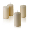 French Vanilla Pillar Scented Candles 6" Tall X 3" Wide Set of 4