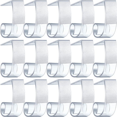Boao 50 Packs Table Skirt Clips Plastic Tablecloth Clips Table Skirt Clips Table Cover Clips for Outdoor Party Dining Home 1 3/5 to 1 4/5 Inches Table Edge
