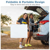 Nightcore, White 6', Indoor Outdoor Utility Portable Picnic Party Dining Camp Rounded Corners & Handle, Plastic HDPE Folding Table