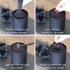 Foton Pearled Candle Colored 18 Oz - Black Unscented Non Toxic Luxury Long Lasting Powder Candles up to 120 Hours - Refillable Candle Sand with 30 Wicks for Candle Making