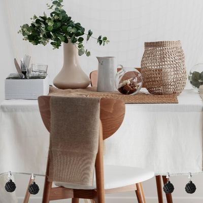 Tioncy 24 Pcs Outdoor Curtain Weights Table Cloth Weights Heavyweight Weights Ball Resin Cast Iron Cloth Holder Clip Furniture Pendant for Home Garden Wedding Party Camping Picnic (Black)