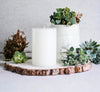 4" x 6" White Pillar Candle Unscented Solid Color Hand Made, Dripless