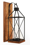 Homemory Wall Candle Sconce, Wood Rustic Candle Holder Decorative Candle Lantern with Glass Holder, Wall Decorations for Living Room, Dining Room