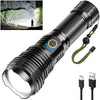 Rechargeable Flashlights 990000 High Lumens, High Power Led Flashlight, XHP70.2 Powerful Tactical Flashlight with Zoomable, 5 Modes, IPX7 Waterproof, Flashlight for Camping, Hiking, Emergencies