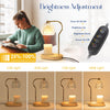 Candle Warmer Lamp with Timer & Dimmer, Small Candle Warmer Light for Bedroom, Electric Wax Melts Warmer for Candle Jars, Home Decor Beside Lamp Gifts for Women (2 x GU10 Bulbs Included, Wood)