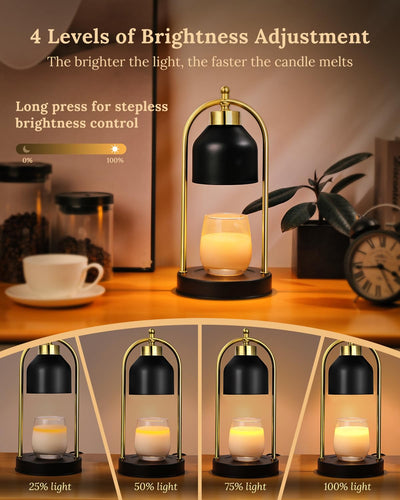 Alvar Candle Warmer Lamp, Electric Candle Lamp Warmer, for Mom, House Warming Gifts New Home Bedroom Decor Dimmable Wax Melt Warmer for Scented Wax with 3 Bulbs