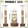 3 Pcs Rustic Unity Candles for Wedding Ceremony Set Mr and Mrs Burlap Wedding Candles 1(5.9'') Pillar 2(9.8'') Taper Candles for Weddings Ceremony Events Decor Emergency Lighting (Romantic Style)