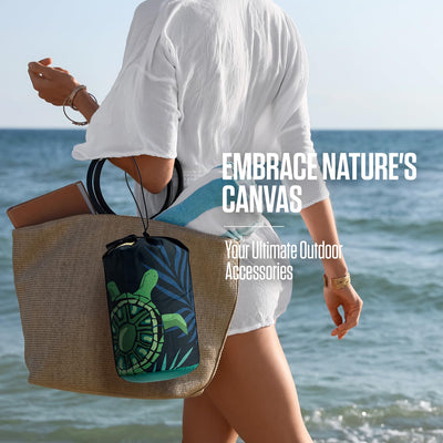 VENTURE 4TH Family-Size Beach Blanket: Sandproof, Waterproof, Lightweight & Compact. Includes Stakes and Carry Bag. 7x8 feet XL Navy Turtle