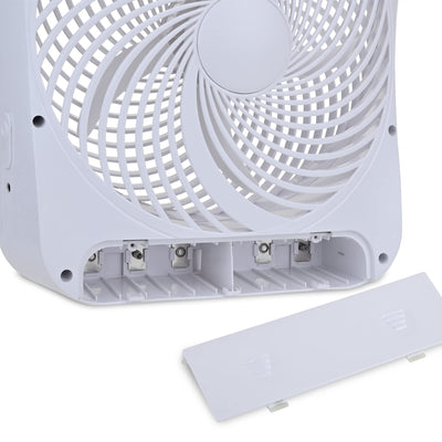 Treva 10-Inch Portable Fan, Powered by Battery and/or AC Adapter - Desk Fan Air Circulating with 2 Cooling Speeds, Personal Fan and Travel Fan for all your needs