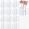 Jinei 48 Pcs 4 Sizes Glass Cylinder Vase Round Clear Vases Hurricane Floating Candle Holder with 96 Pcs Floating Candles for Holiday Wedding Centerpieces Party Event Home Decor (4/6/ 8/10 Inch Tall)