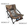 HITORHIKE Camping Strutter Folding Chair with Armrests and Breathable Nylon Mesh Back Compact and Sturdy Camo Low Hunting Chair