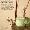 Hidden Label Decorative Jar Candle,Wood Wick Candles, Rose & Sandalwood + Citrus &Sage Scented Candle