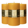 100% Pure Beeswax Pillar Candle Set of 3-21 Hours Lasting Smokeless Pillar Candles with Cotton Wick - Unscented Candle Lover Gift - Dripless Beeswax Pillars