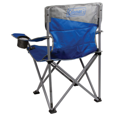 Coleman Big-N-Tall Quad Chair with Cup Holder & Side Pocket, Water-Resistant Oversized Camping Chair Supports up to 600lbs, Great for Tailgating, Camping & Outdoor Use, Carry Bag Included