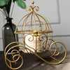 Efavormart 11" Gold Princess Carriage Metal Candle Holder Table Centerpiece Card Display