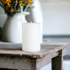 4" x 6" White Pillar Candle Unscented Solid Color Hand Made, Dripless