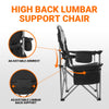 KingCamp KC2008_Black/MediumGrey-US Camping Chair, Oversized, Black&MediumGrey(Set of 2)